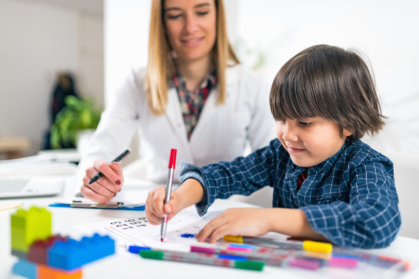 Psychology Test for Children. Toddler Coloring Shapes